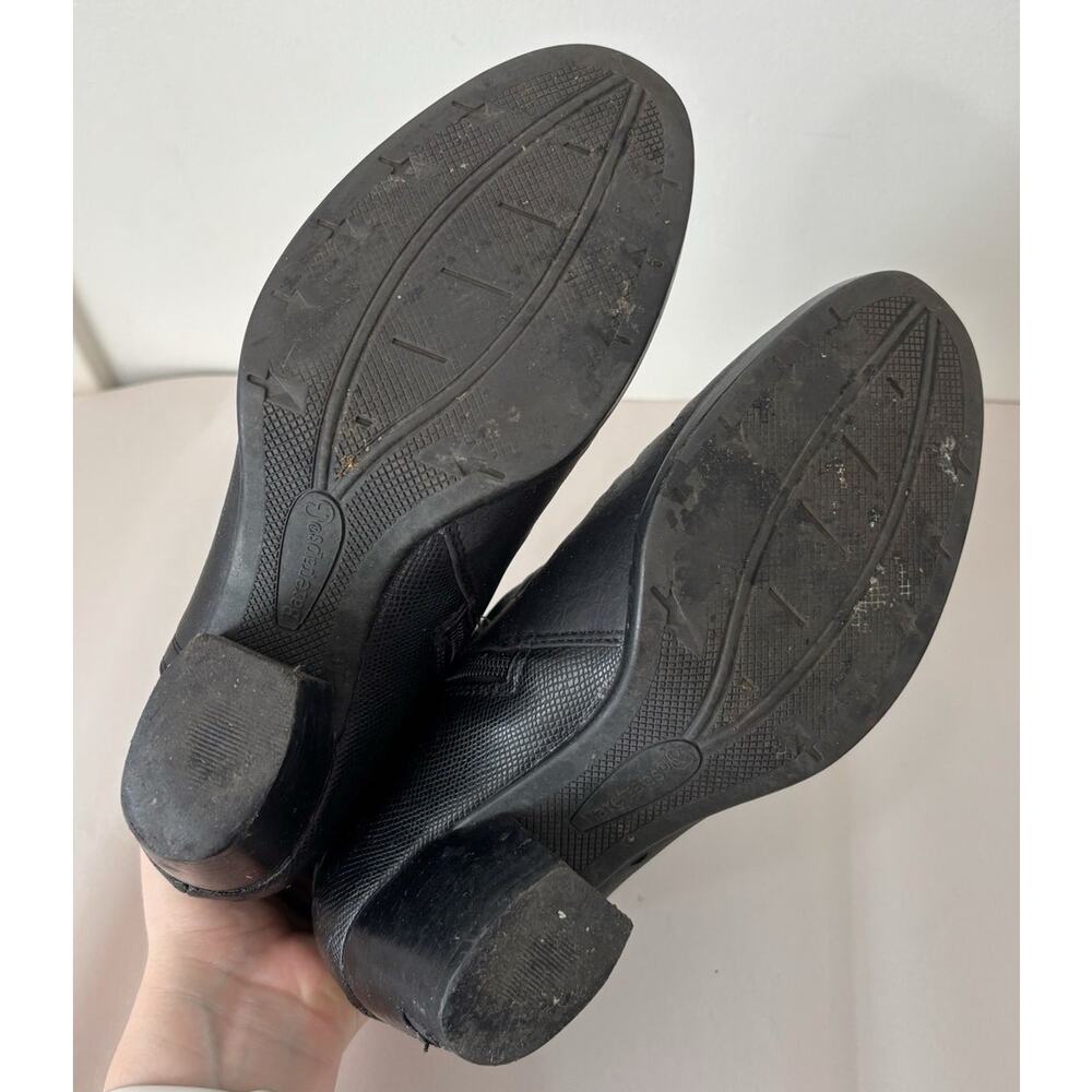Black Baretraps Reliance Faux Leather Silver Buckle Booties 6.5 - Picture 6 of 7